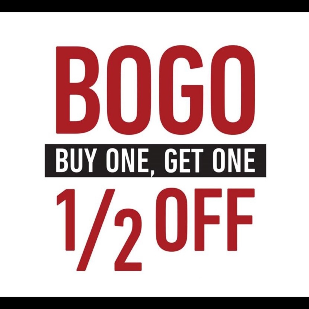 BUY ONE GET ONE HALF OFF ON MY WHOLE CLOSET